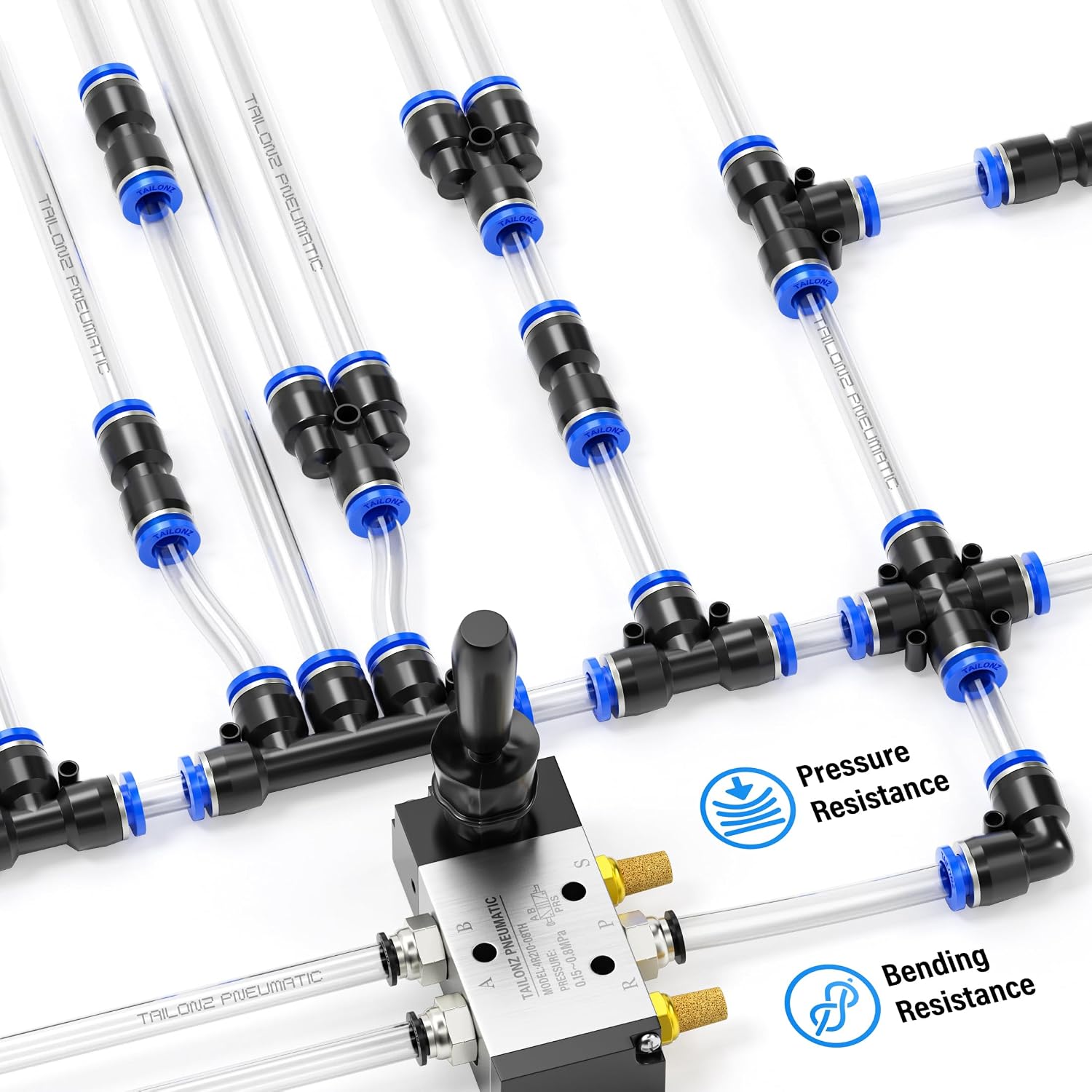Thumbnail 6 de TAILONZ PNEUMATIC Luftschlauch-Set PU, 10 m – 10/6,5 mm, transparent