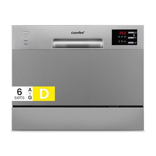 Imagen de COMFEE' Table Top Dishwasher, 6 Place Settings, Silver en OfertitasTOP