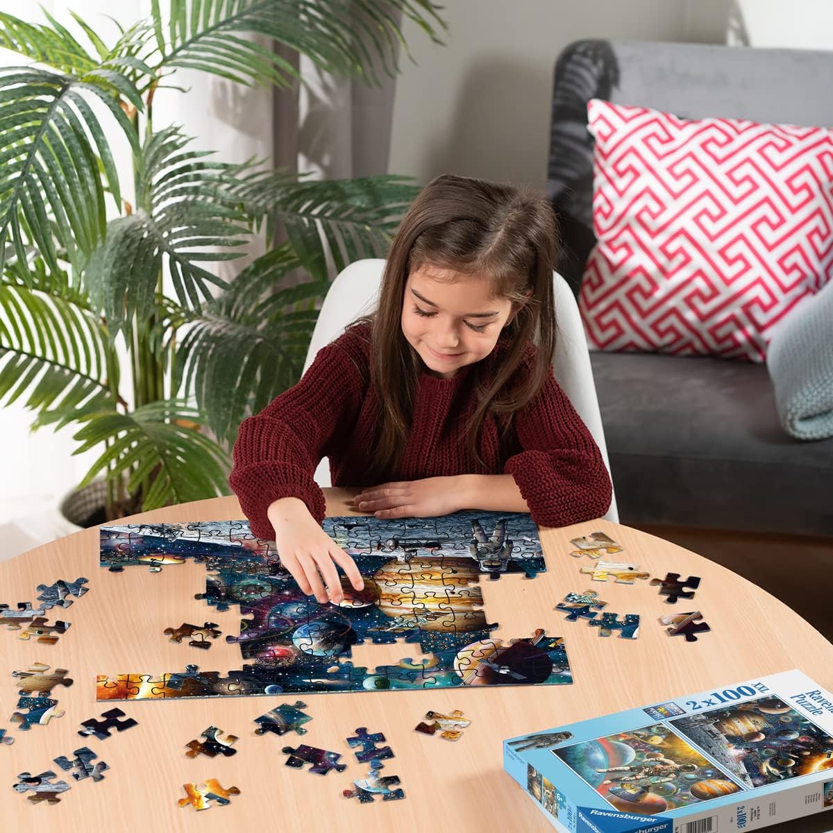 Thumbnail 4 de Puzzles 2x100 pièces Dans l’espace dès 6 ans