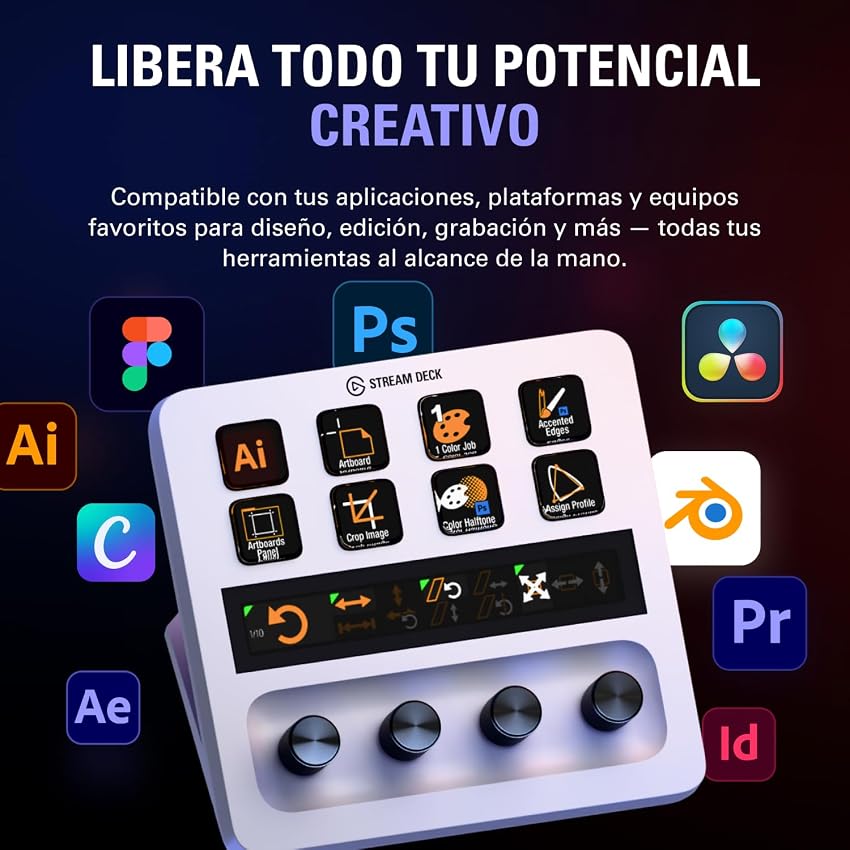 Detalle 2 de Elgato Stream Deck+ White 🎮 Controlador de streaming y audio