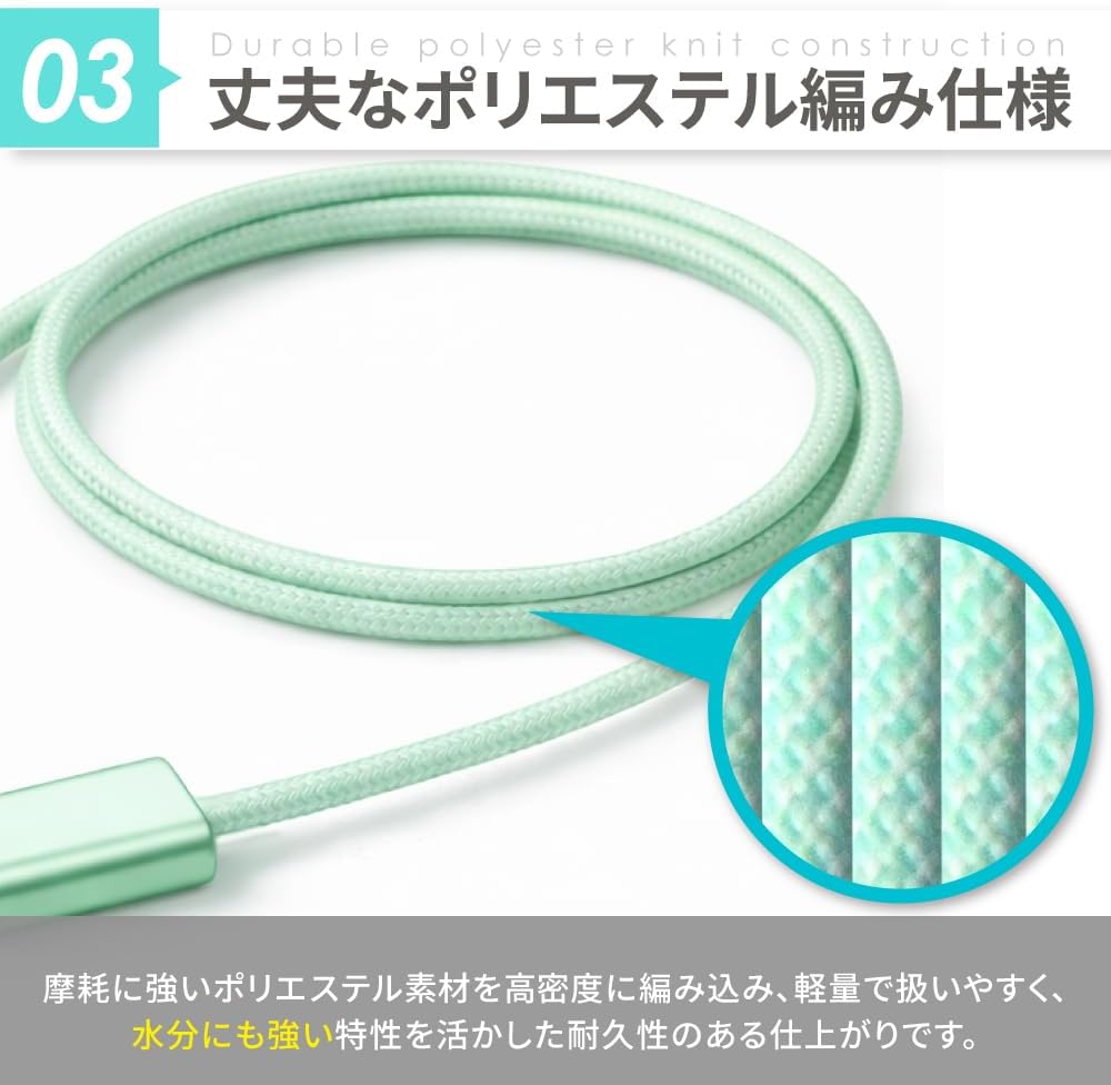 Detalle de shizukawill ACCEUSB1010YE USB Type-A to Type-Cケーブル 1.0m イエロー