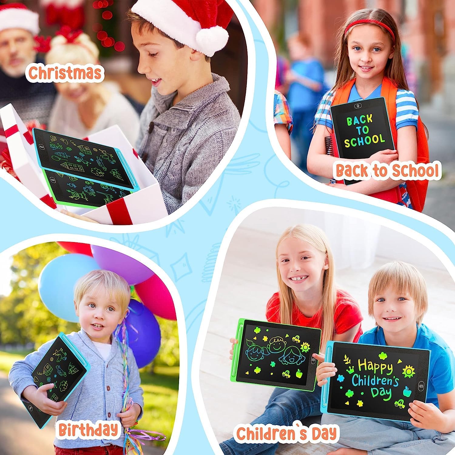 Thumbnail 6 de LEYAOYAO 3 Pack 8.5 Inch LCD Writing Tablet for Kids – Colourful Doodle Pad with 3 Styluses