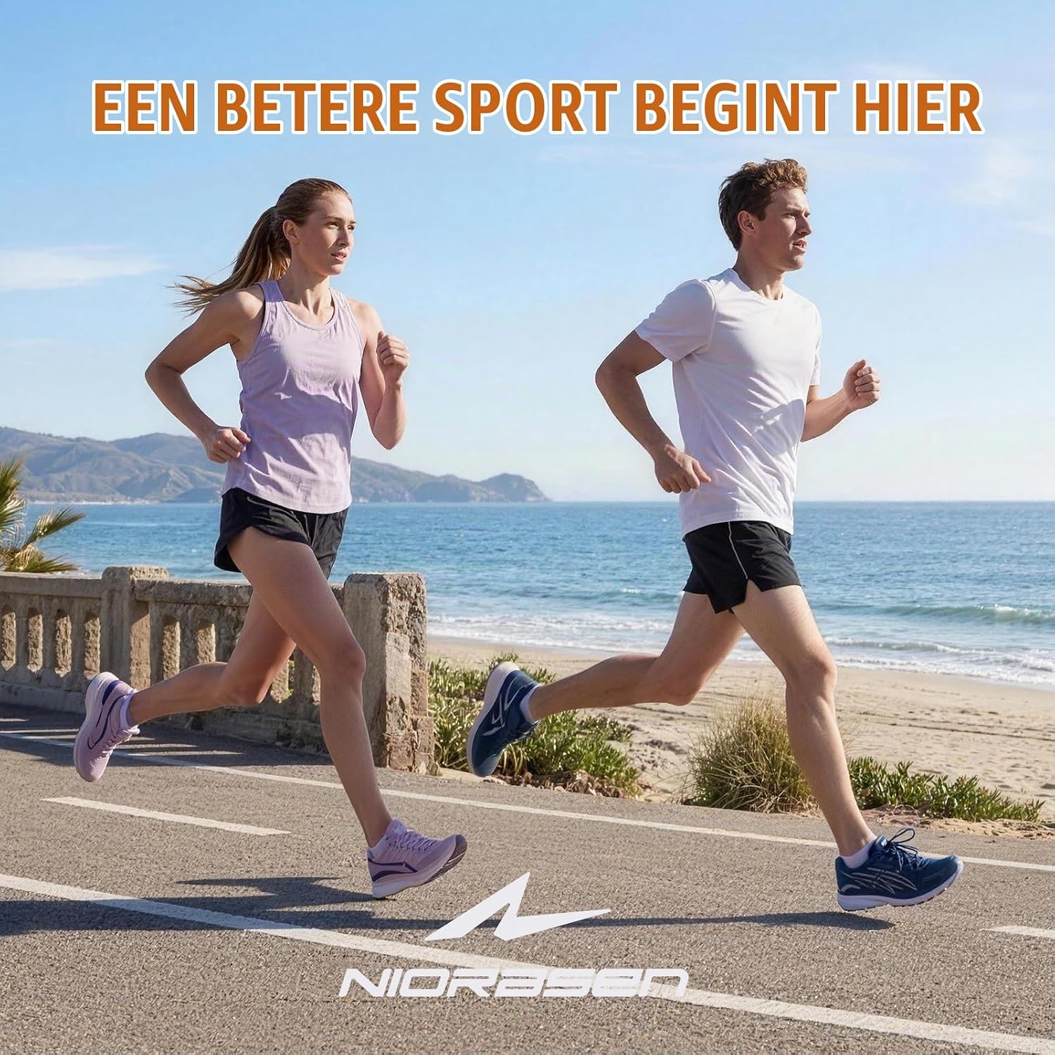 Thumbnail 6 de Niorasen sneaker sokken: ademend katoen, gewatteerde hiel, 6 paar