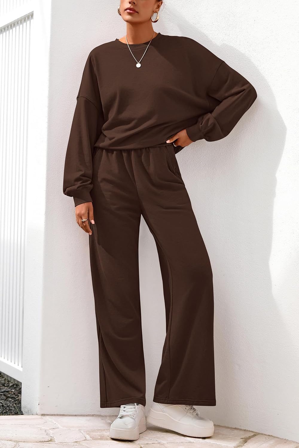 Thumbnail 5 de PRETTYGARDEN 2-Piece Sweat Set Wide Leg