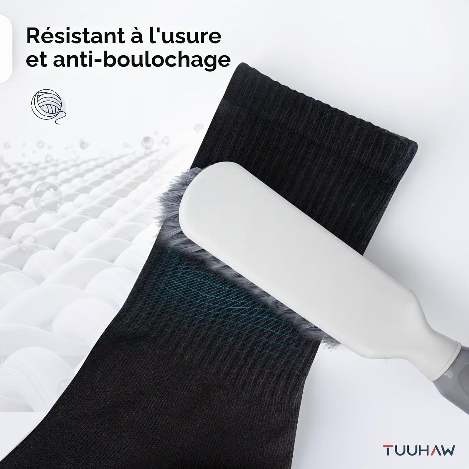 Thumbnail 2 de TUUHAW Chaussettes Homme 39-42 Noir — Confort coton et respiration pour le sport