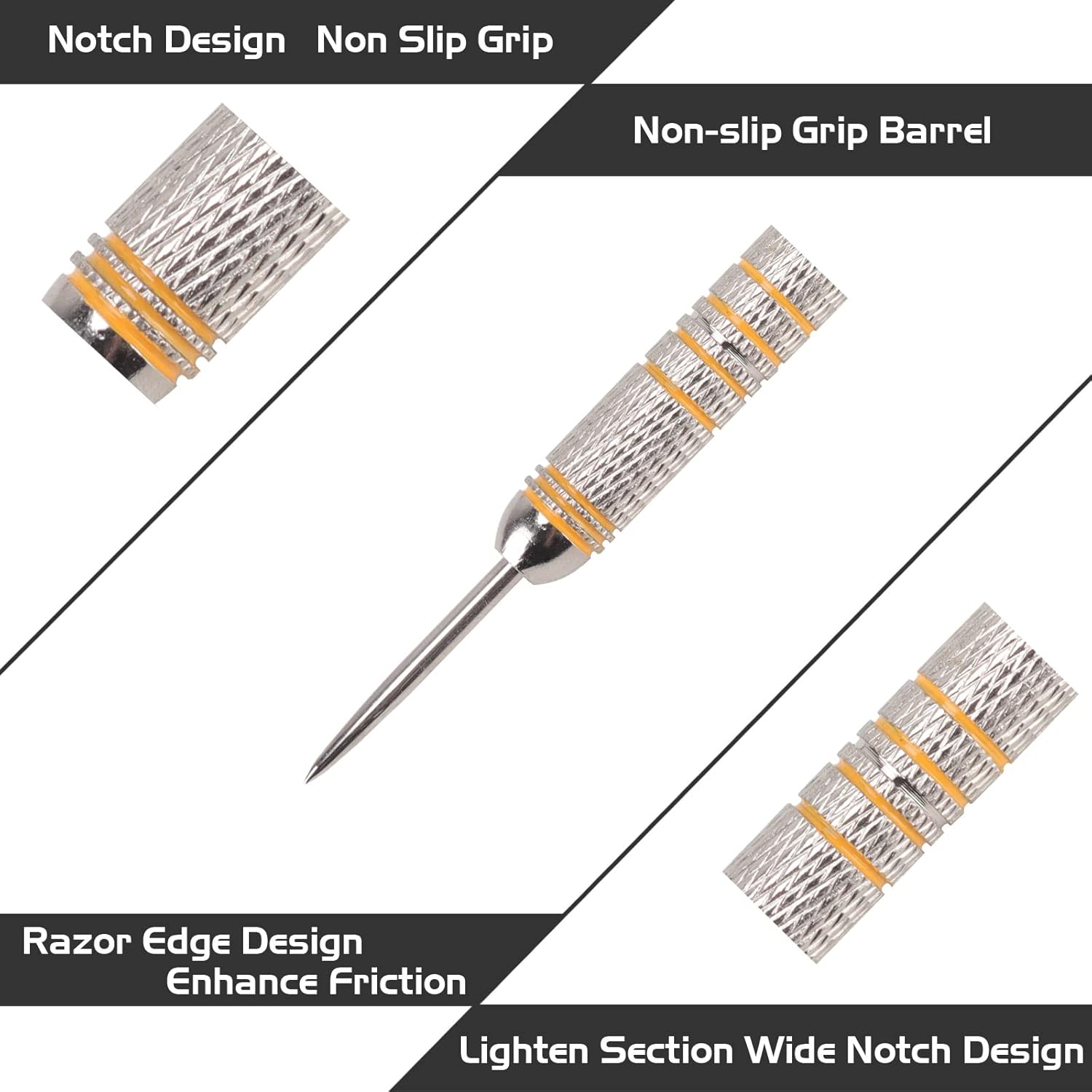Thumbnail 5 de Turnart Dartpfeile Metallspitze – 12er Set, 24 g Profi Steel Pfeile (12 Aluminium-Schaft + 24 Flights)