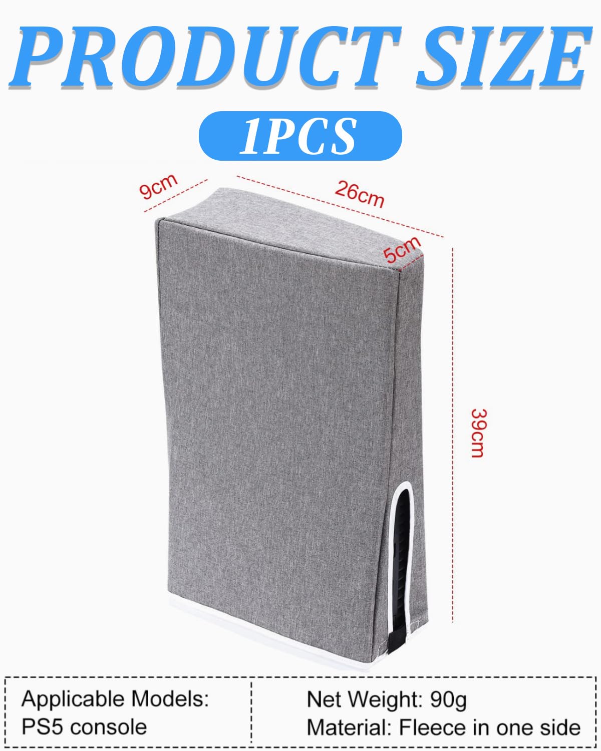 Thumbnail 1 de BNREOZA Staubschutzhülle für PS5 Konsole (Digital & Regular), wasserabweisender Staubschutz – grau