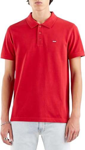 Detalle de Levi's Housemark Polo Camiseta Crimson – versión para hombre, talla M
