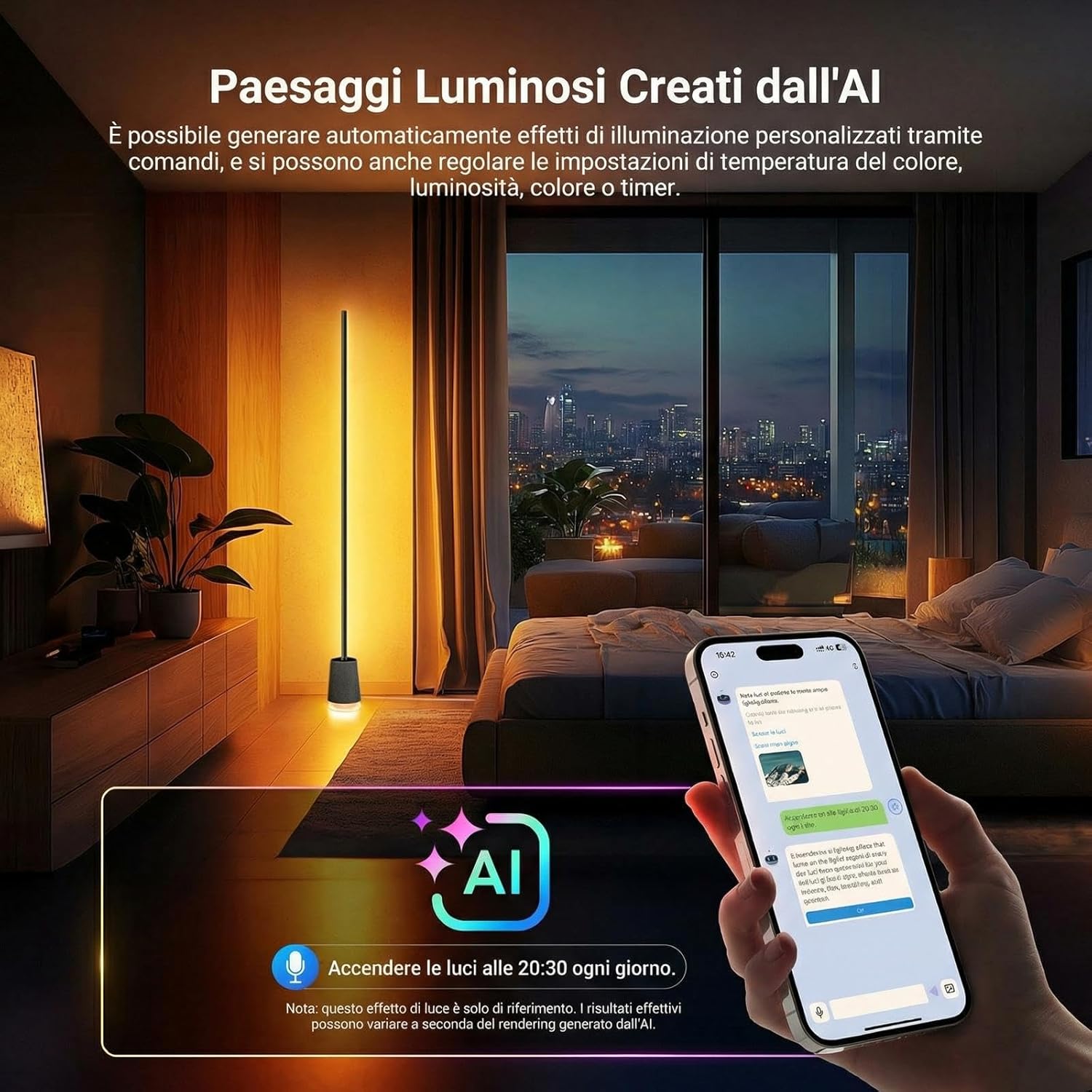 Thumbnail 2 de NEEWER NF06 Lampada da Terra LED Smart RGBCW con AI, 16 milioni di colori e controllo vocale