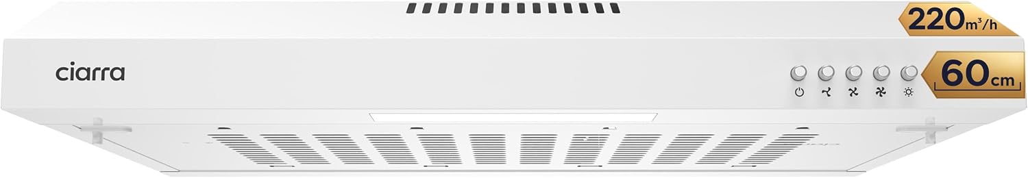 Detalle de CIARRA Hotte Aspirante Casquette 60 cm Blanc CAW6903A