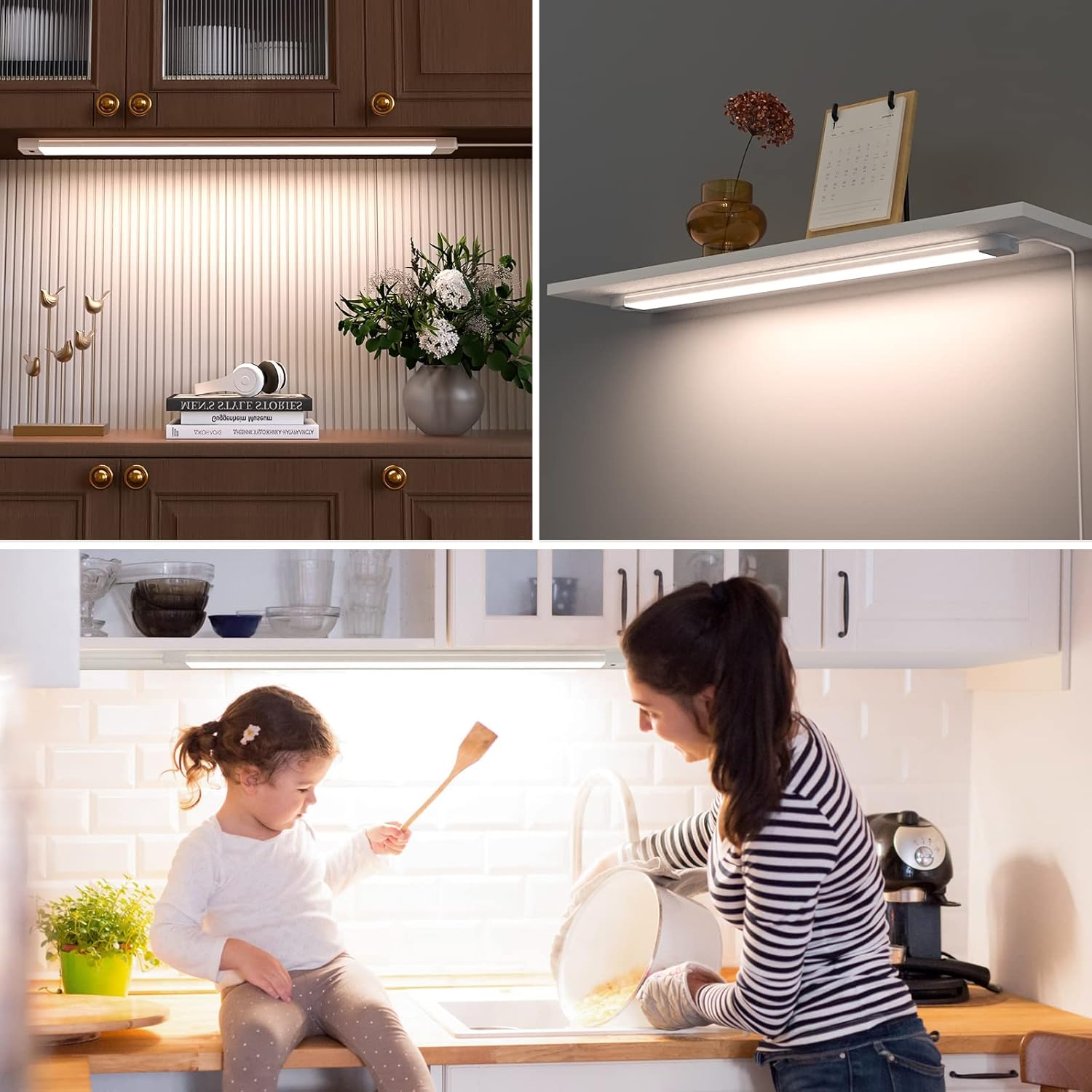 Detalle 2 de SIBI LIGHTING Unterbauleuchte LED 41 cm dimmbar (Neutralweiß 4000K) mit berührungsloser Sensorsteuerung