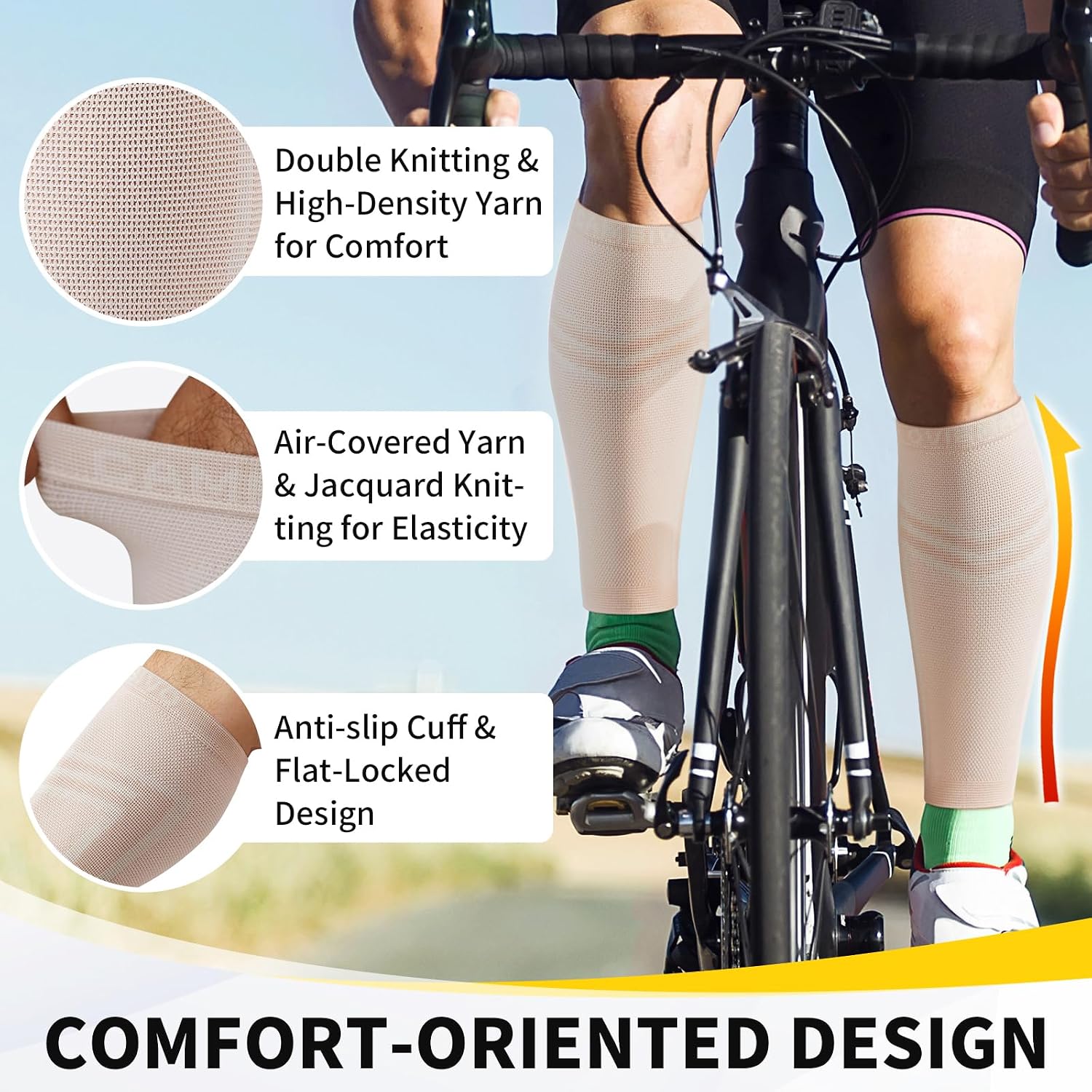 Detalle 1 de CAMBIVO Calf Compression Sleeve 2‑pack