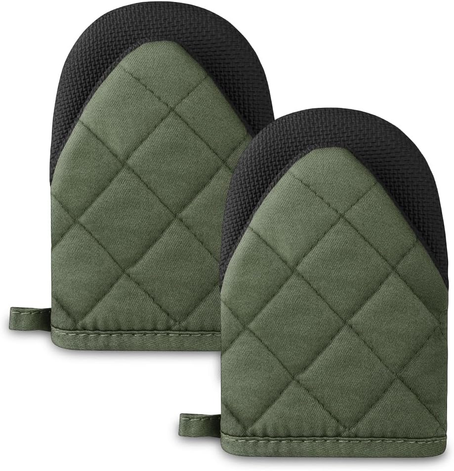 Detalle de AUAUY M1-3507172 miniugnsvantar, 2-pack med halkfri yta och värmetålighet till 220 °C