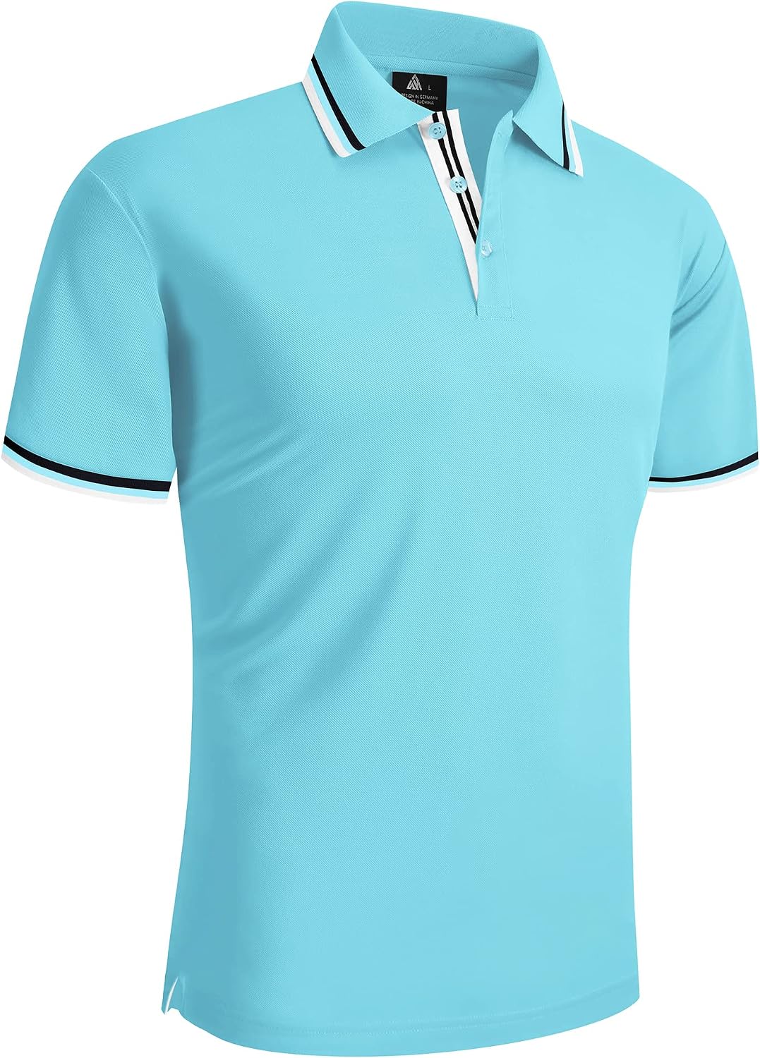 Detalle de SwissWell Herren Kurzarm Poloshirt: Atmungsaktiv, schnelltrocknend und vielseitig für Sommeraktivitäten