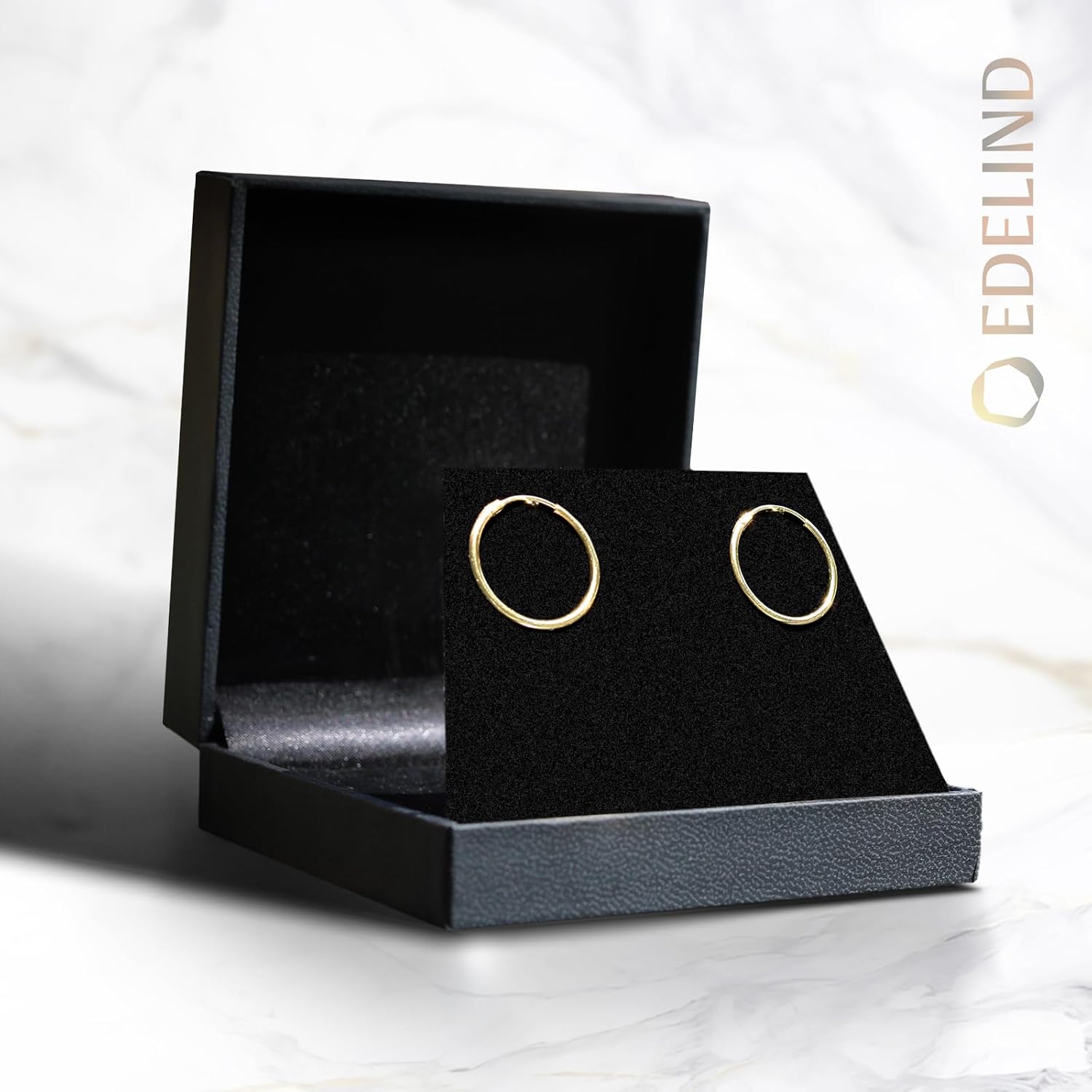 Thumbnail 6 de Orecchini Cerchio Donna 20 mm in Oro Giallo 333/375/585/750 – Scatola Regalo