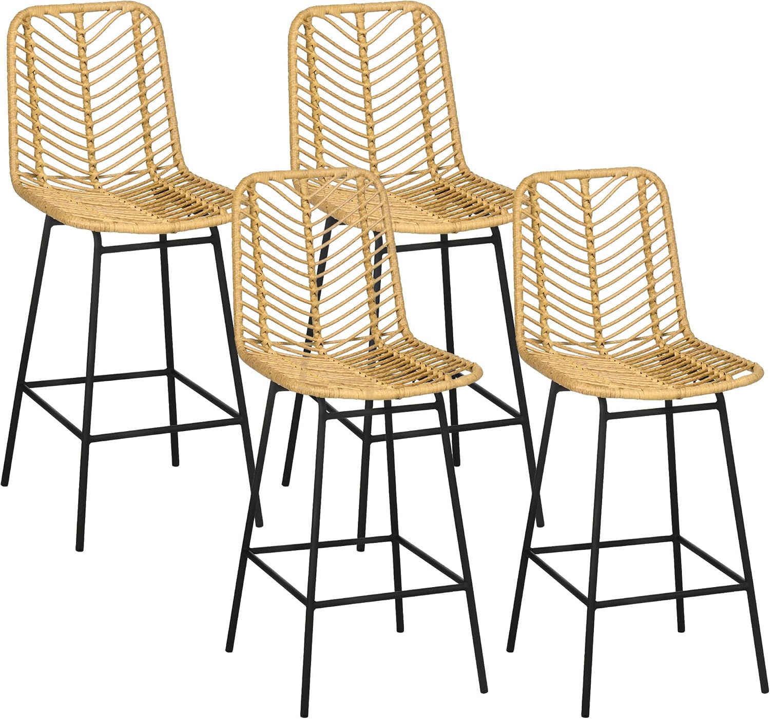 HOMCOM Tabourets Bar 66 cm Lot 4