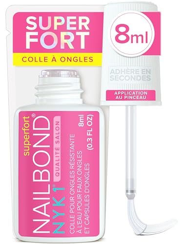 NYK1 Colle Ongle Extra Forte 8 ml pour Faux Ongles & Press On Nails