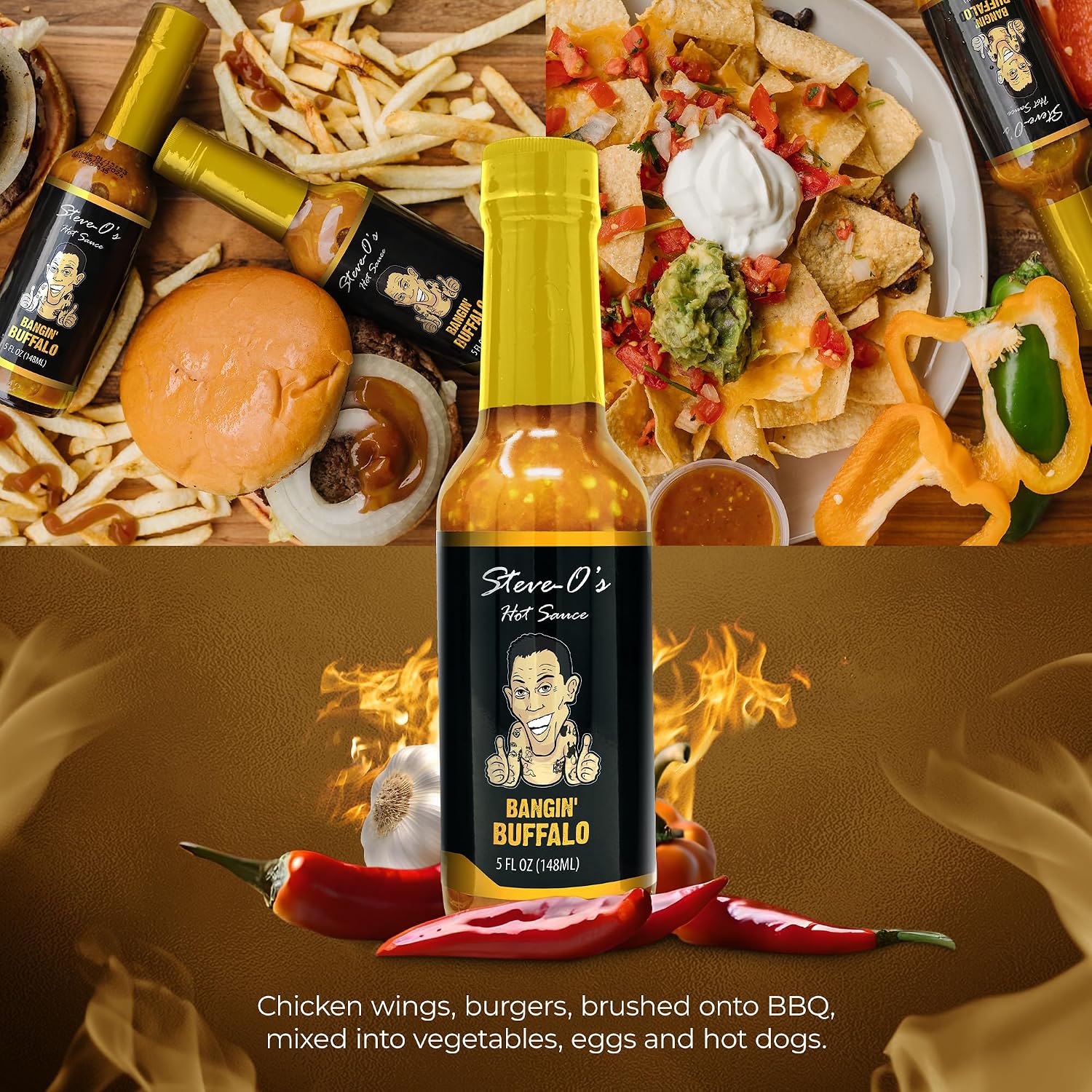 Thumbnail 3 de Steve-O's Bangin' Buffalo Sauce, Creamy Hot Sauce, 5 fl oz