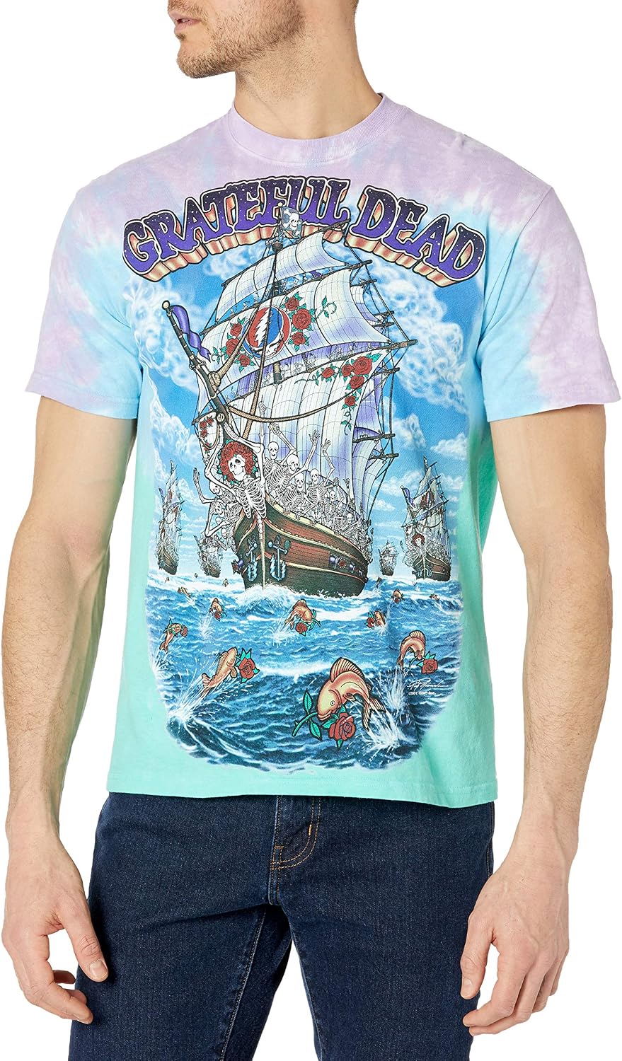 Detalle de Liquid Blue Ship of Fools Grateful Dead T-Shirt