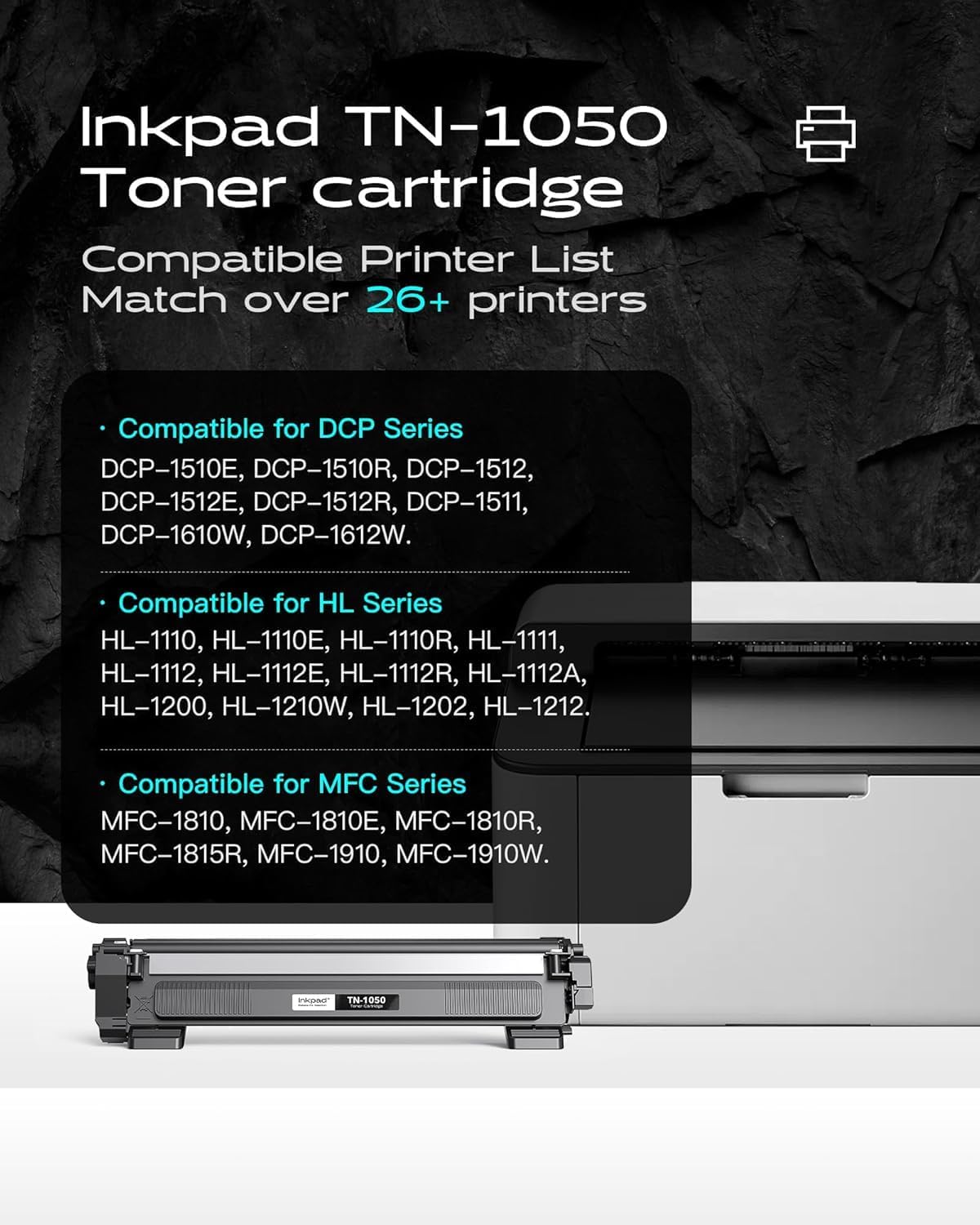 Thumbnail 1 de iNKPAD TN1050 TN-1050 Cartucce Toner Nero Compatibili per Brother (4 pezzi)