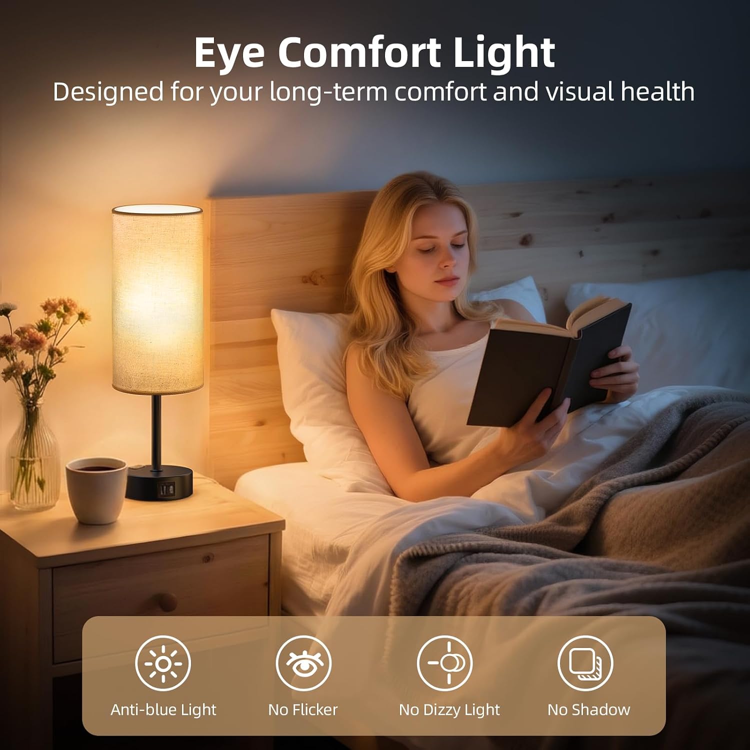Detalle 1 de Fitfull Table Lamp, Beige and Black
