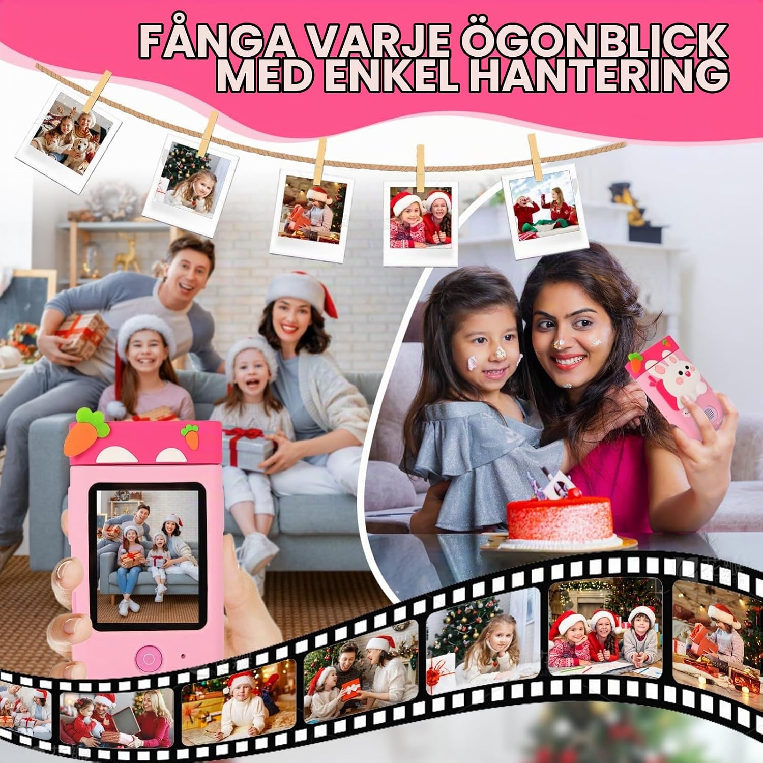 Thumbnail 6 de ARNSSIEN A200 barnkamera med 2,8-tums pekskärm och 180° roterande objektiv
