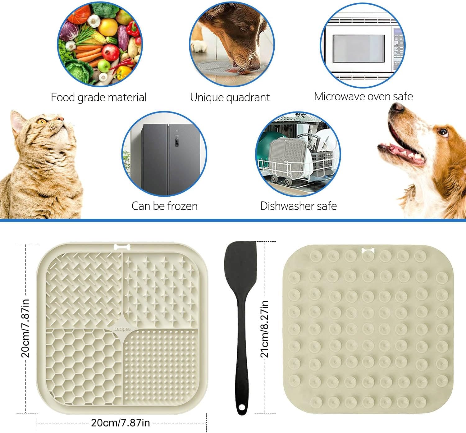 Detalle 2 de Lesipee Leckmatte Hund 2 Stück