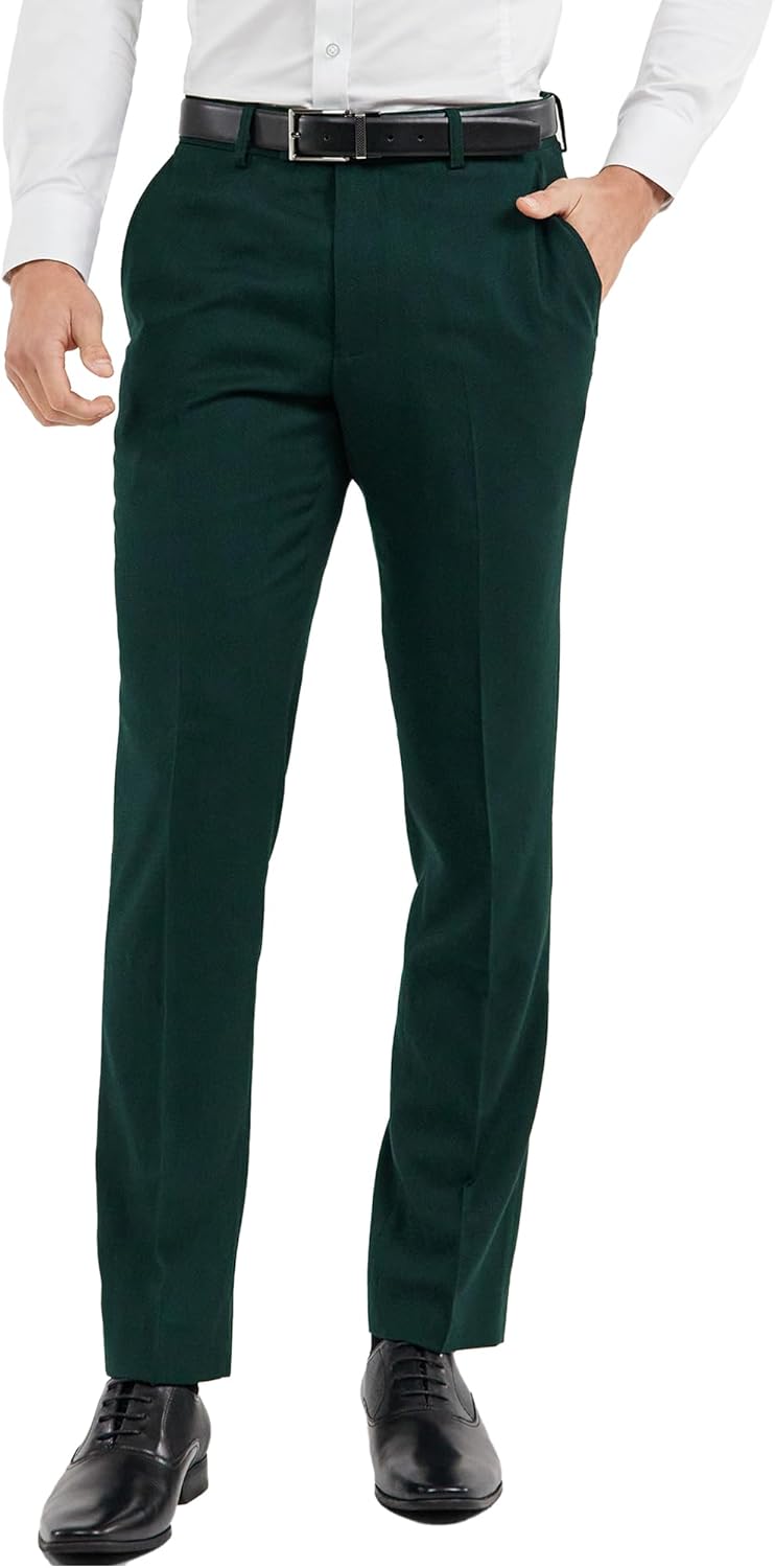 Thumbnail 6 de Men's Cozy Hidden Expandable Waist Dress Pants with Premium Stretch Texture Weave