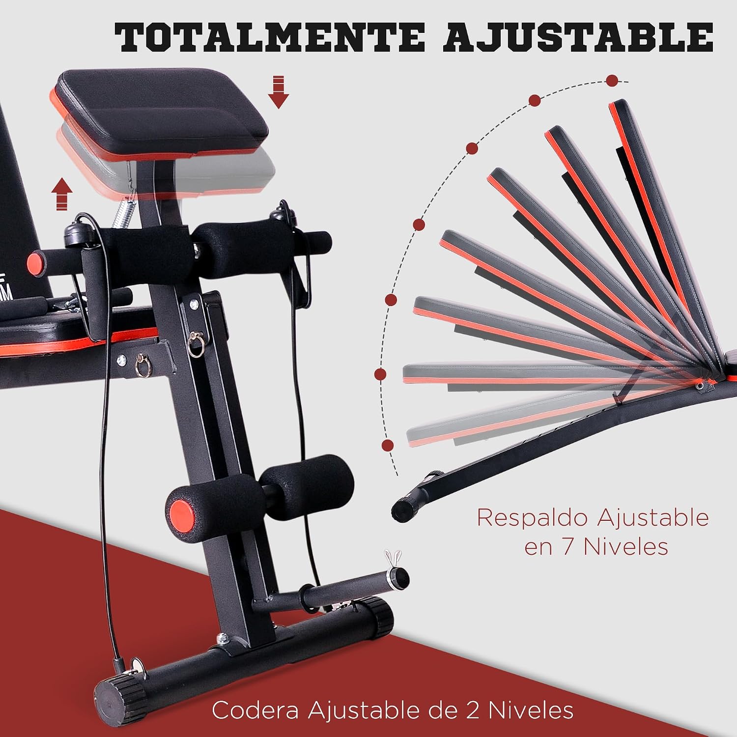 Thumbnail 4 de HOMCOM Banco de Musculación Plegable 300 kg