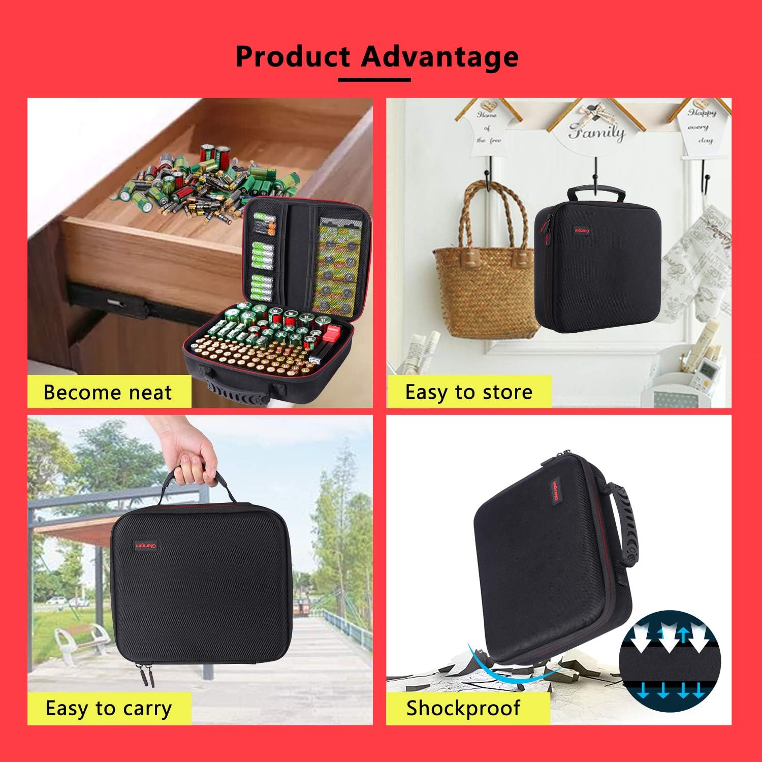 Thumbnail 6 de Glamgen BT168 battery organiser case 104-capacity