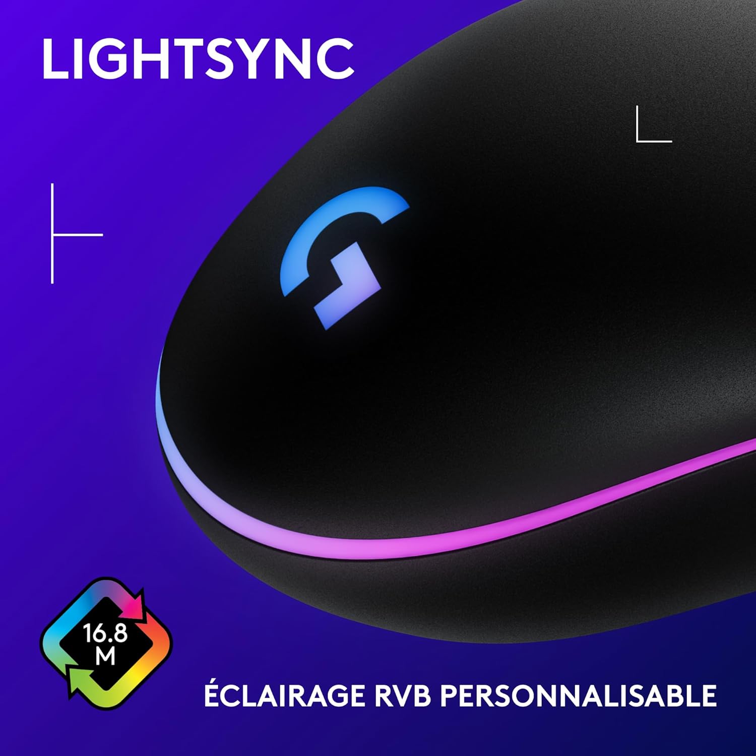Thumbnail 3 de Logitech G203 LIGHTSYNC USB Souris Gaming — efficacité et RGB personnalisable