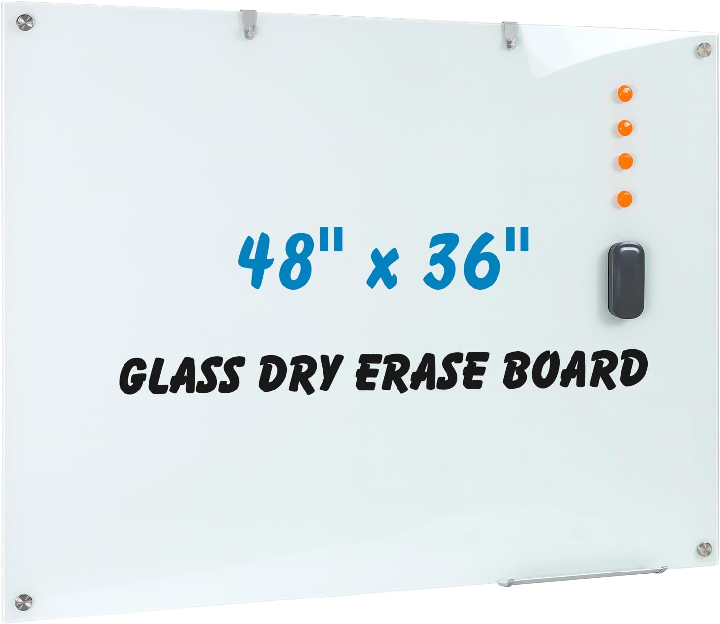 Detalle de Wingwise BG9012 48 x 36-Inch Magnetic Tempered Glass Whiteboard