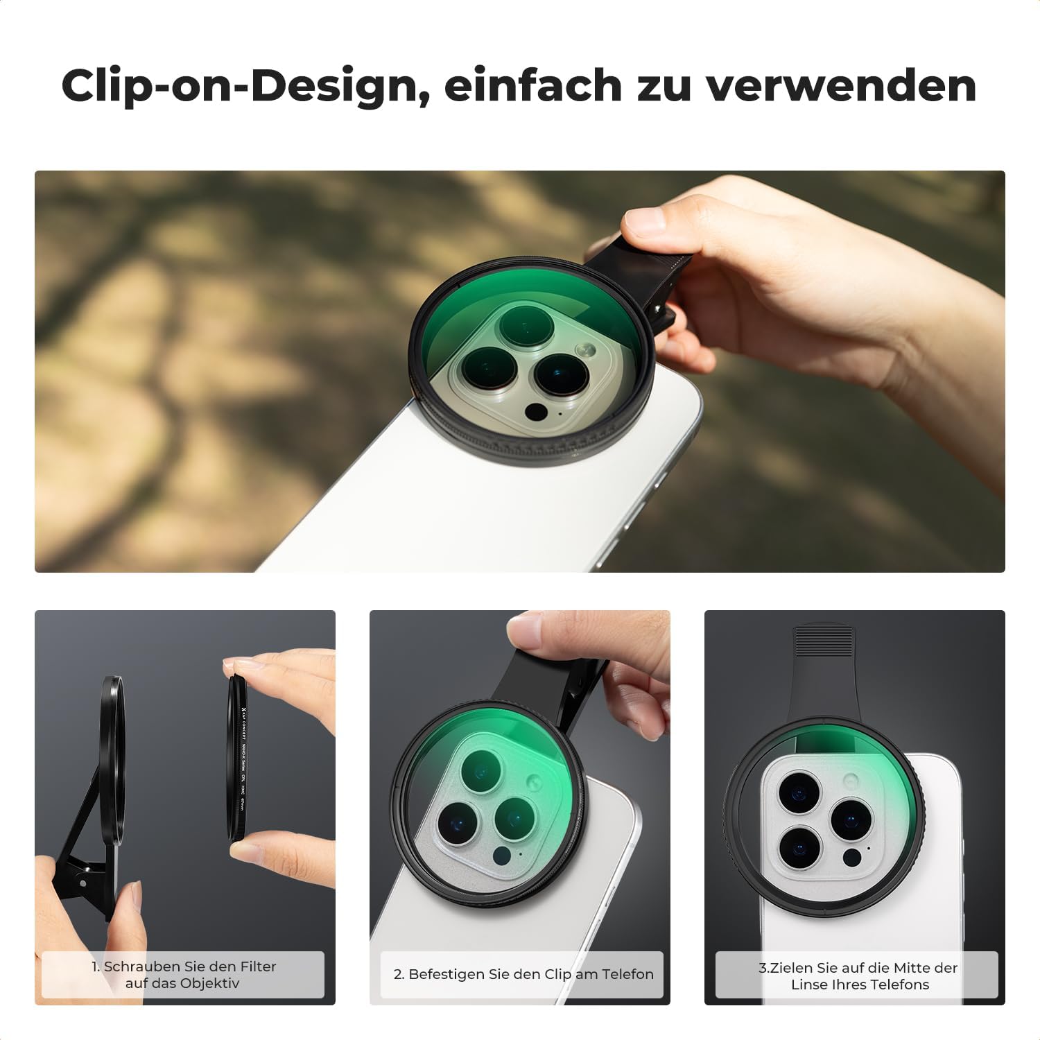 Thumbnail 6 de K&F CONCEPT K-Serie 67mm CPL Filter