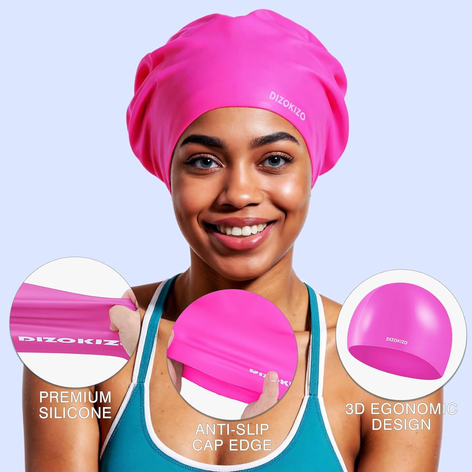Detalle 2 de Dizokizo Silicone Swim Cap