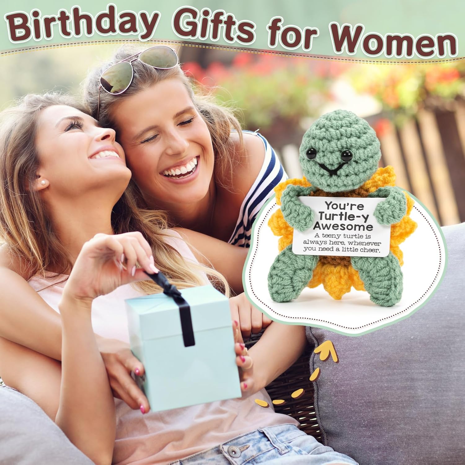 Thumbnail 3 de Bafiwu Funny Positive Turtle crochet gift