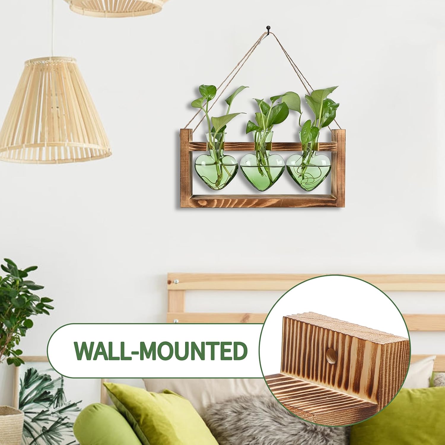Thumbnail 2 de Heart-Shaped Glass Plant Propagation Station