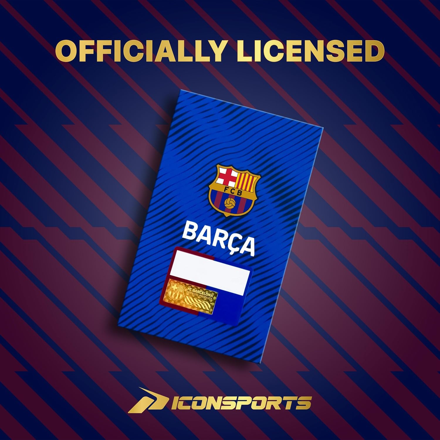 Thumbnail 6 de Icon Sports officially licensed FC Barcelona soccer scarf (unisex, 100% acrylic)