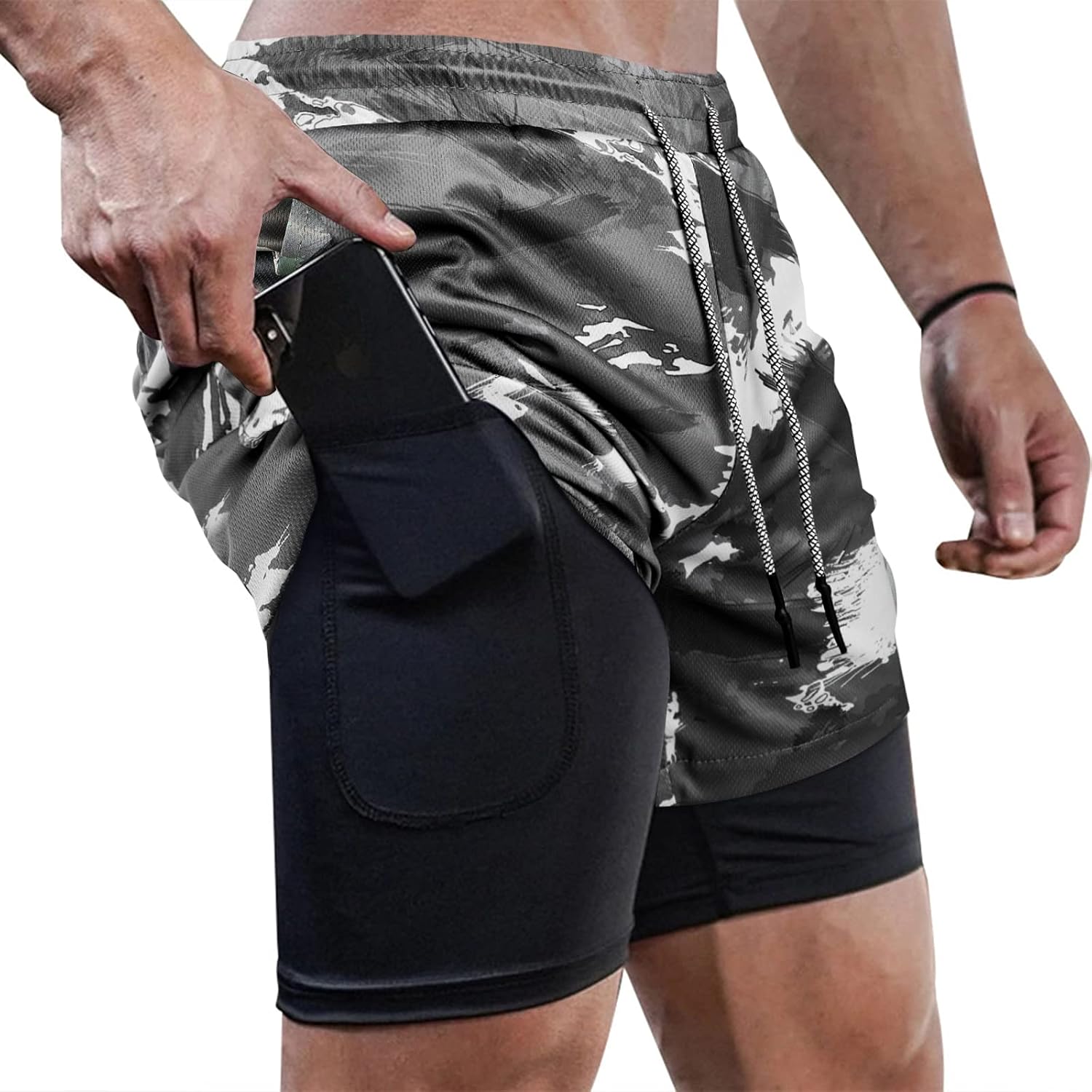 Detalle de Superora Herren Laufshorts 2 in 1