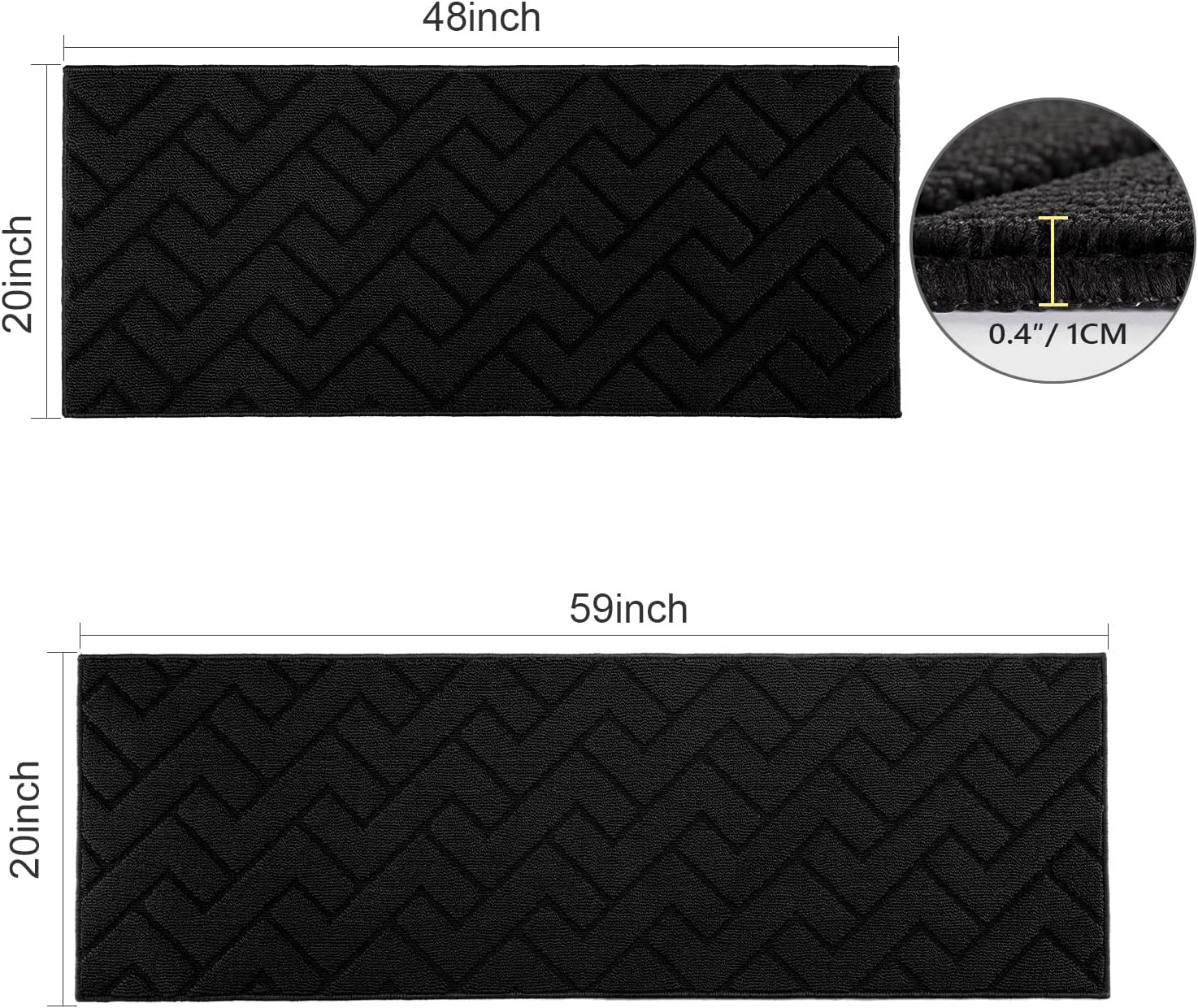 Detalle 2 de Hicorfe Kitchen Runner Rug, Polypropylene