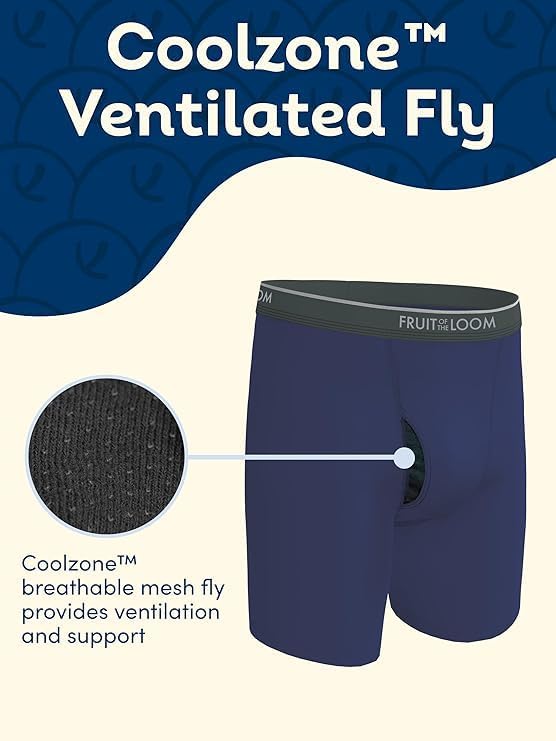 Detalle 1 de Fruit of the Loom Men's Coolzone Boxer Briefs: 7-Pack Moisture-Wicking, Breathable