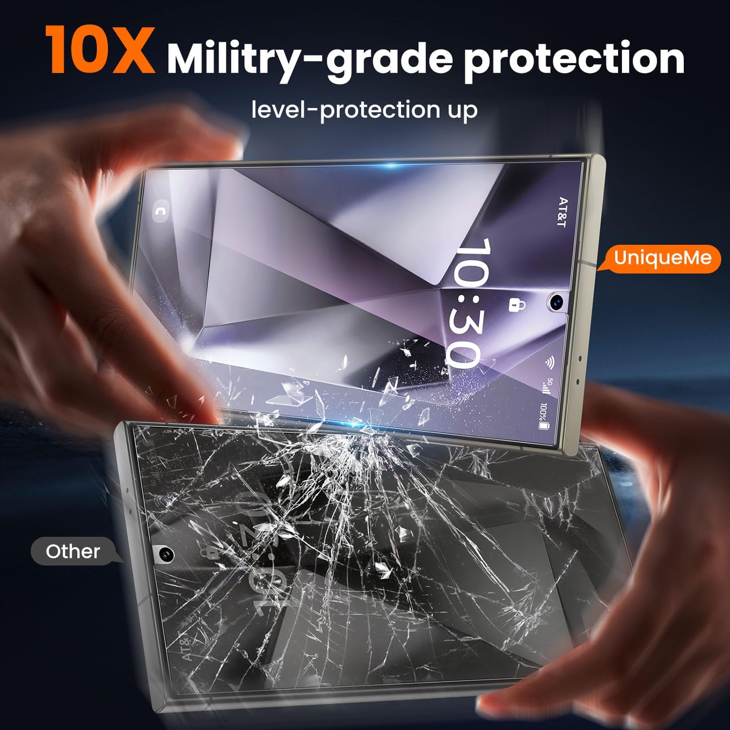 Thumbnail 1 de UniqueMe Samsung Galaxy S24 Ultra privacy screen protector 2-pack