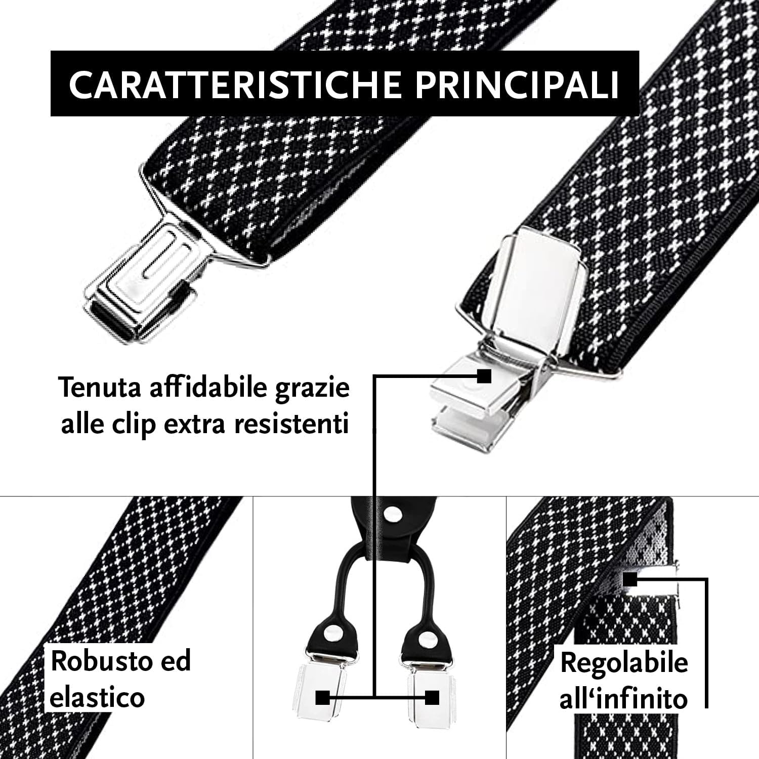 Thumbnail 3 de DonDon Bretelle uomo eleganti 3,5 cm