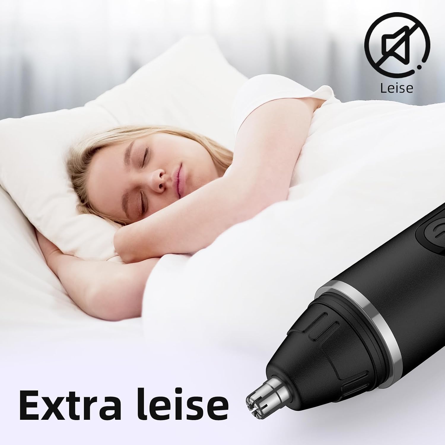 Thumbnail 6 de Nasenhaartrimmer Nasen- und Ohrenhaartrimmer – Schmerzloses Gesichtshaarentferner-Tool für Männer und Frauen (Schwarz)