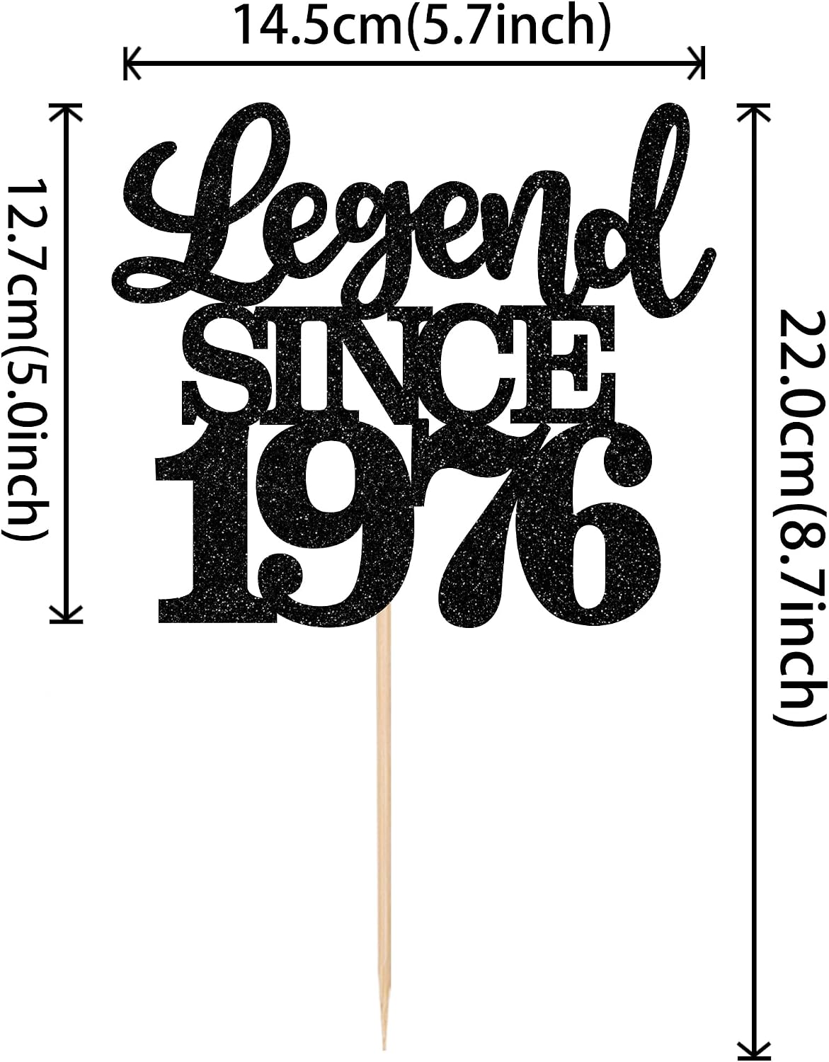 Detalle de SYKYCTCY 1 Pack Legend Since 1976 Cake Topper