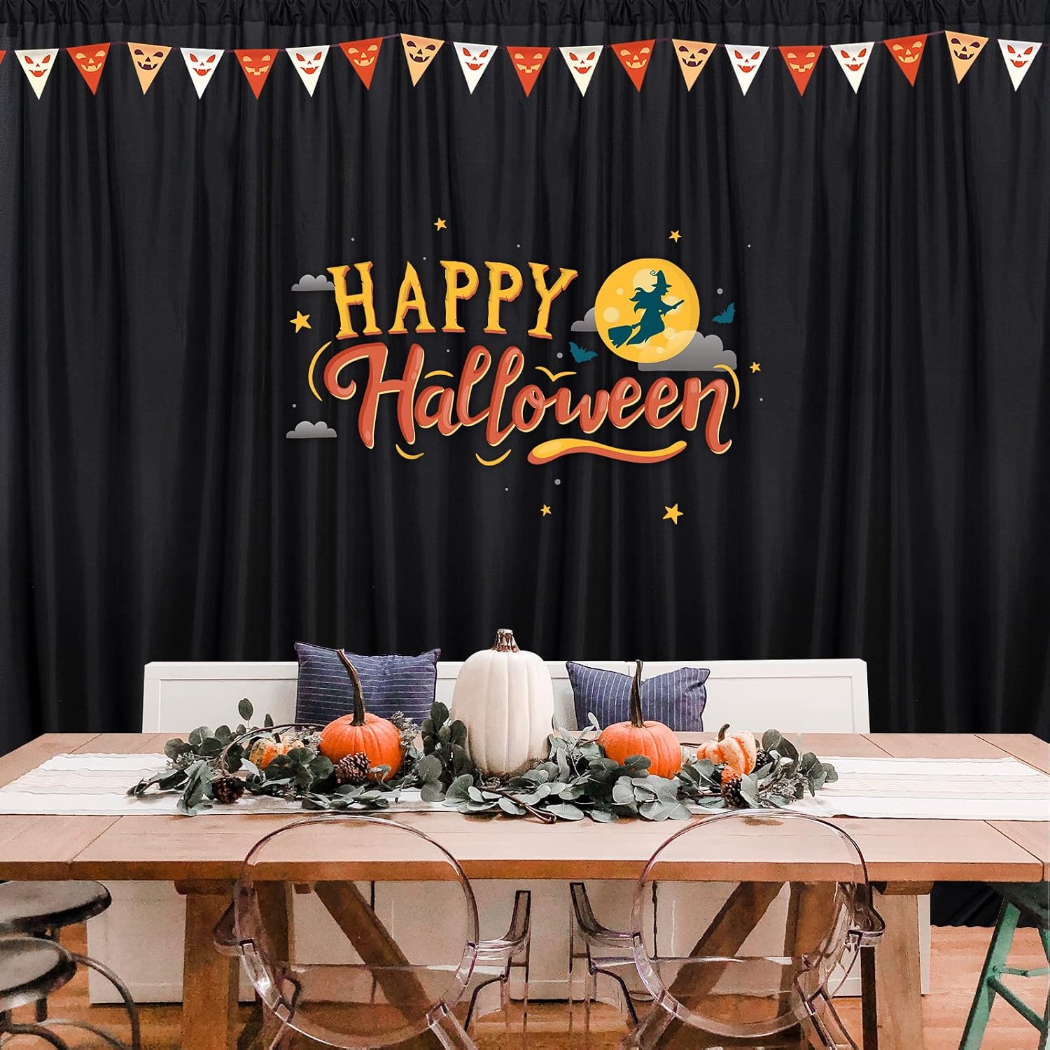 Detalle 2 de Black Photo Backdrop Curtains 5 ft x 10 ft