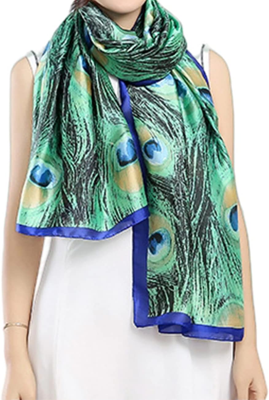 Thumbnail 6 de MAIRY Silk Scarf For Women UK – Lightweight 180x90 cm Satin Finish Shawl Wrap (SL-M04)