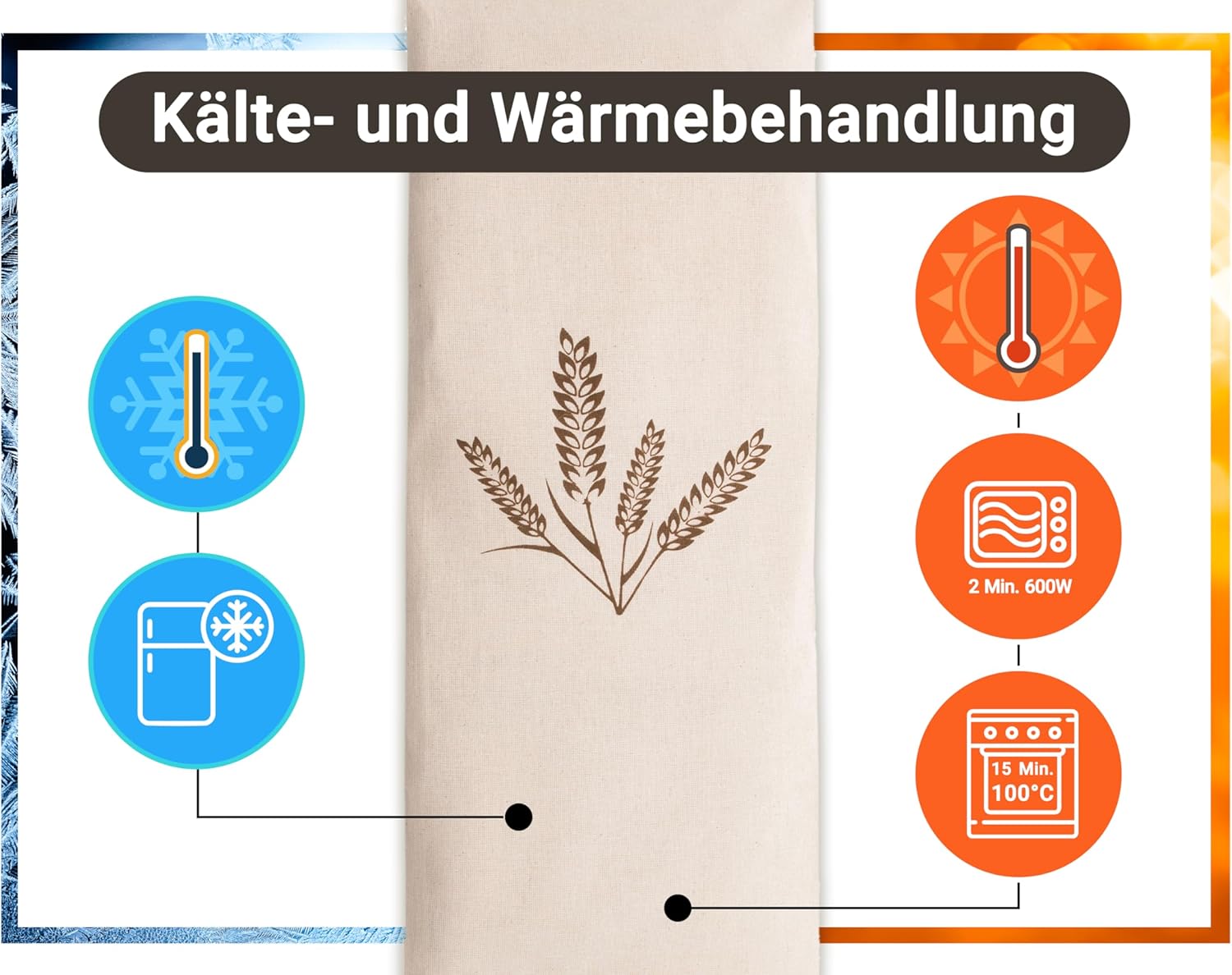 Thumbnail 4 de ZOLLNER Körnerkissen groß 20x53 cm ♨
