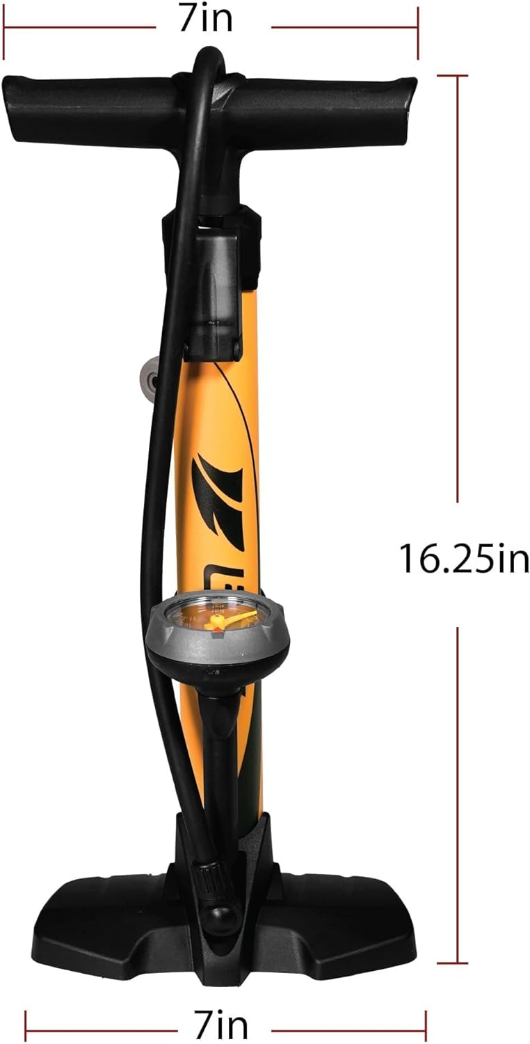 Thumbnail 1 de BV Durable Bike Floor Pump with 160 psi and Smart Valve Head (17/24 in)