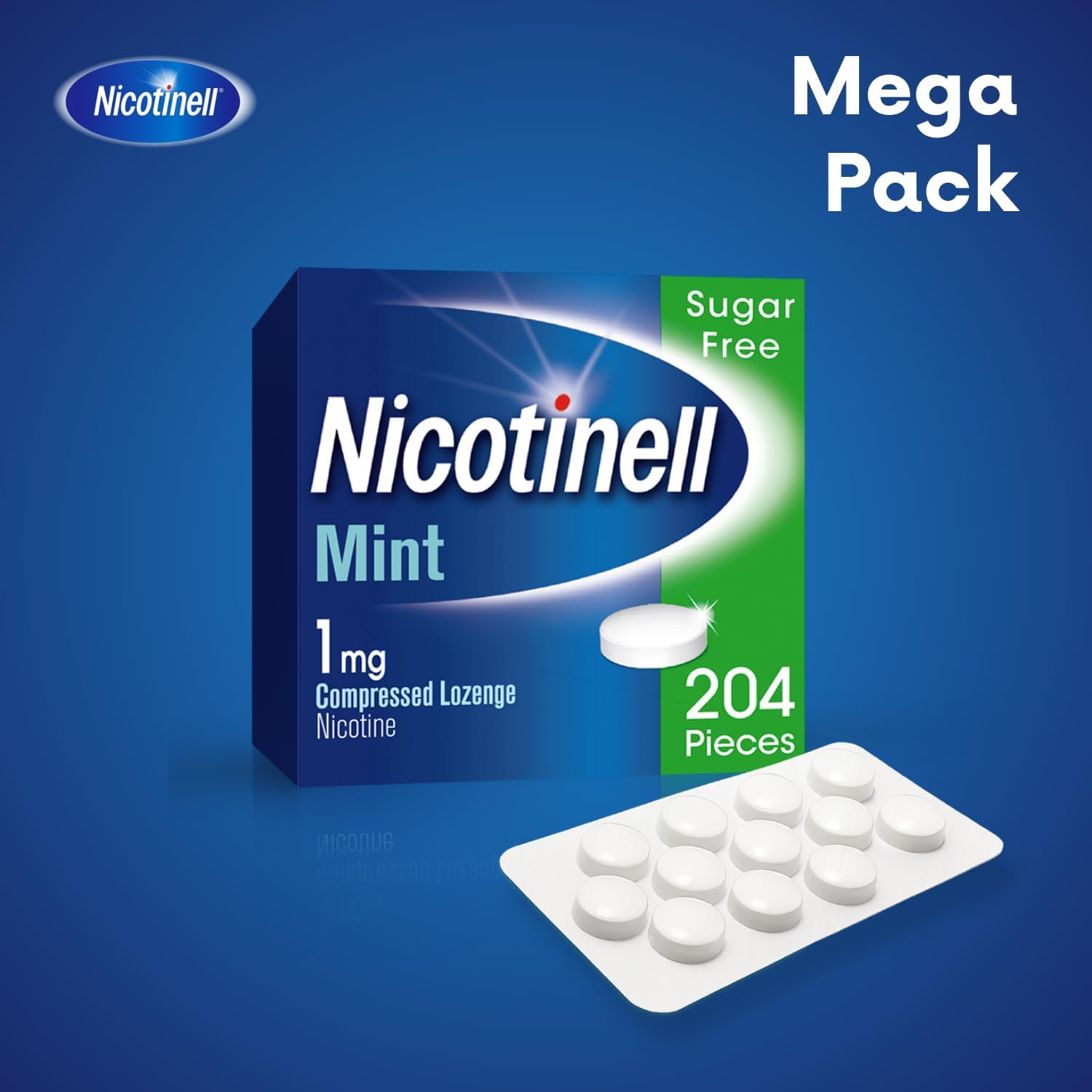 Detalle de Nicotinell Mint Lozenge 1mg, 204 lozenges ⚖