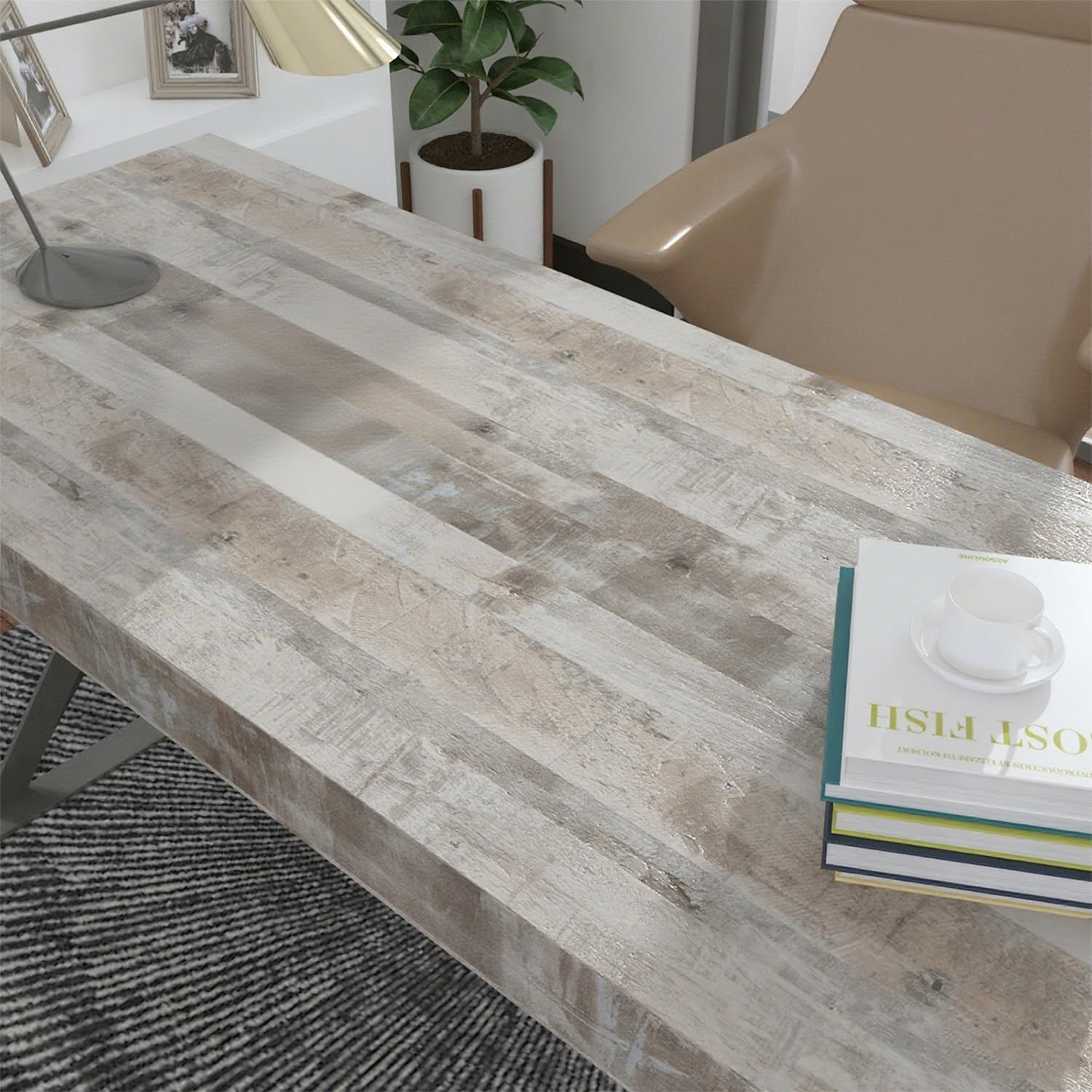 Detalle 2 de Yenhome Tapete Selbstklebend Holzoptik 60x300 cm